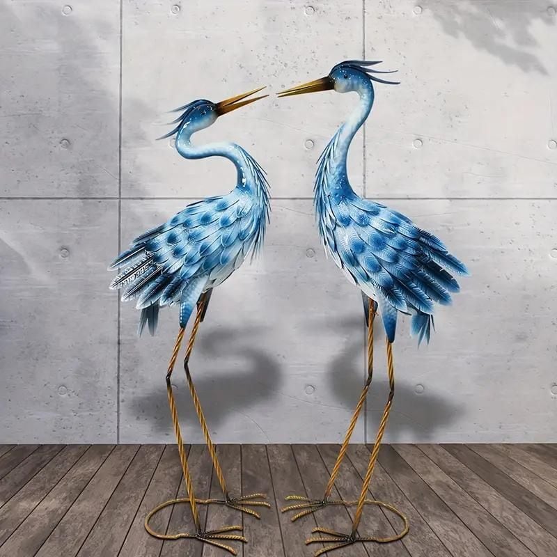 ガーデンオーナメント 置物 庭 芝生 青い鳥 バード オブジェ