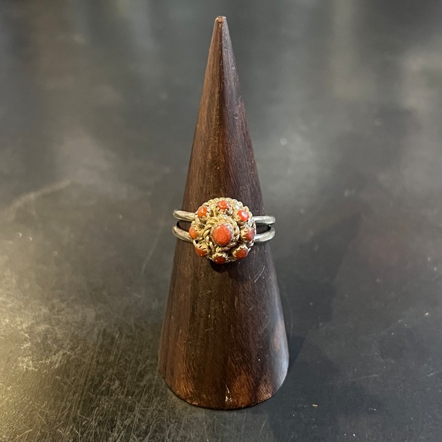 SILVER925 GREEN STONE DESIGN RING/シルバー/リング 