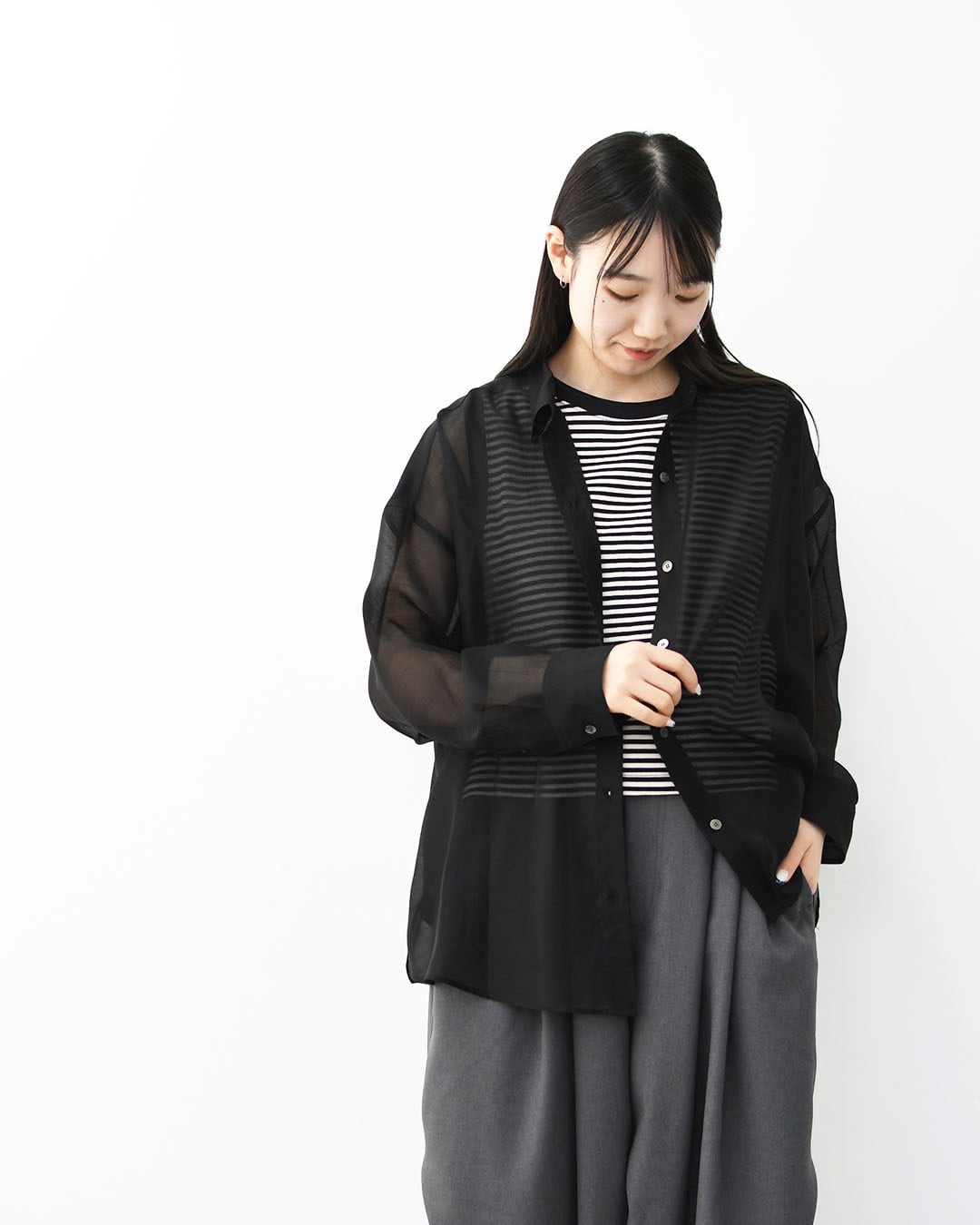 MICA&DEAL [マイカアンドディール] sheer shirt [0126101043] シアー