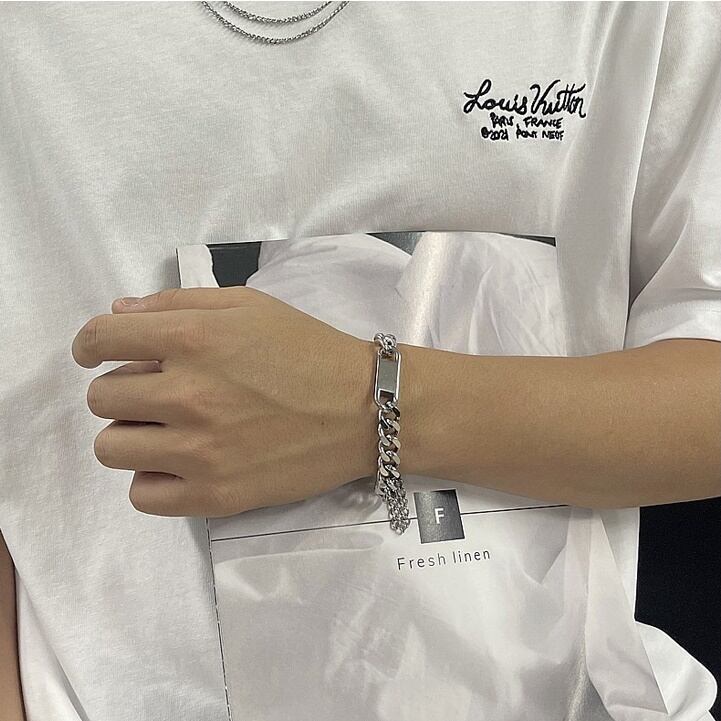 シンプルにカッコイイ】Louis Vuitton☆チェーン ブレスレット なくな