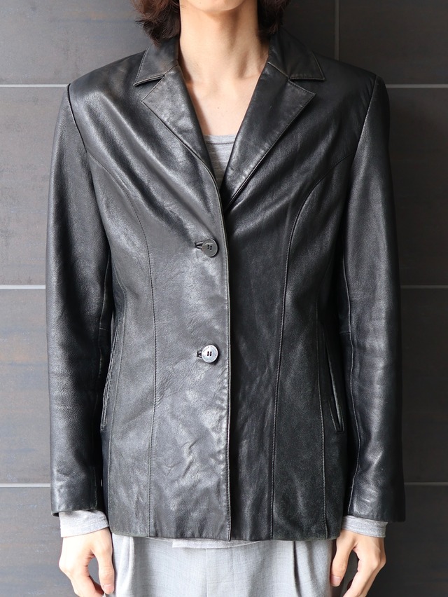 2B leather tailored jacket