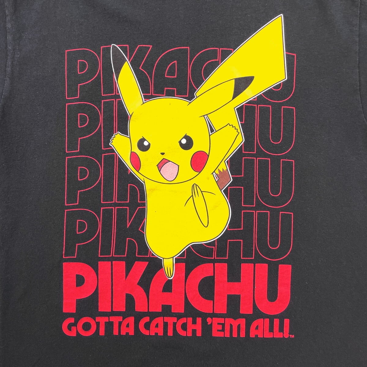 POKEMON ポケモン PIKACHU ピカチュウ キャラクタープリントTシャツ