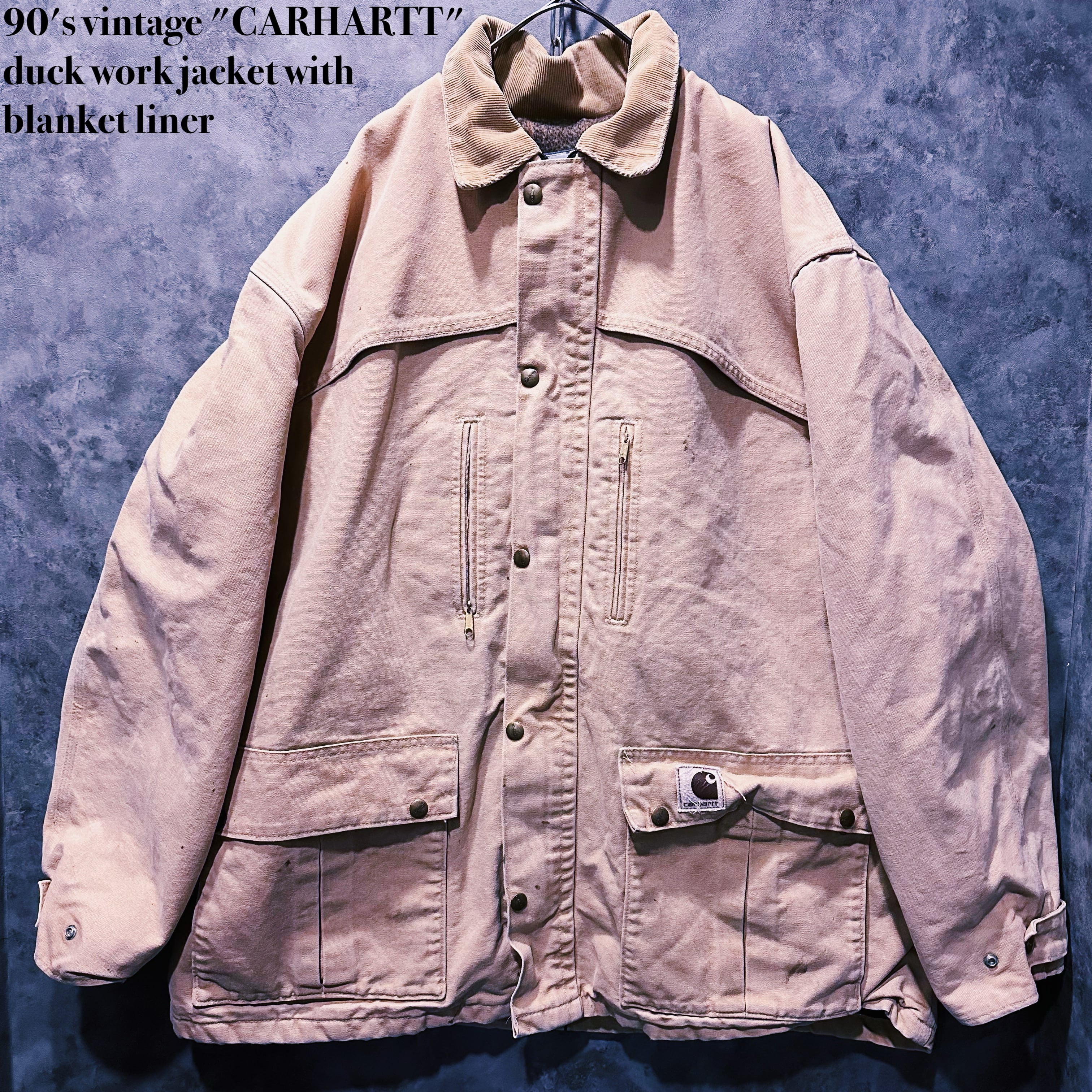 【doppio】90's vintage "CARHARTT” duck work jacket with blanket liner