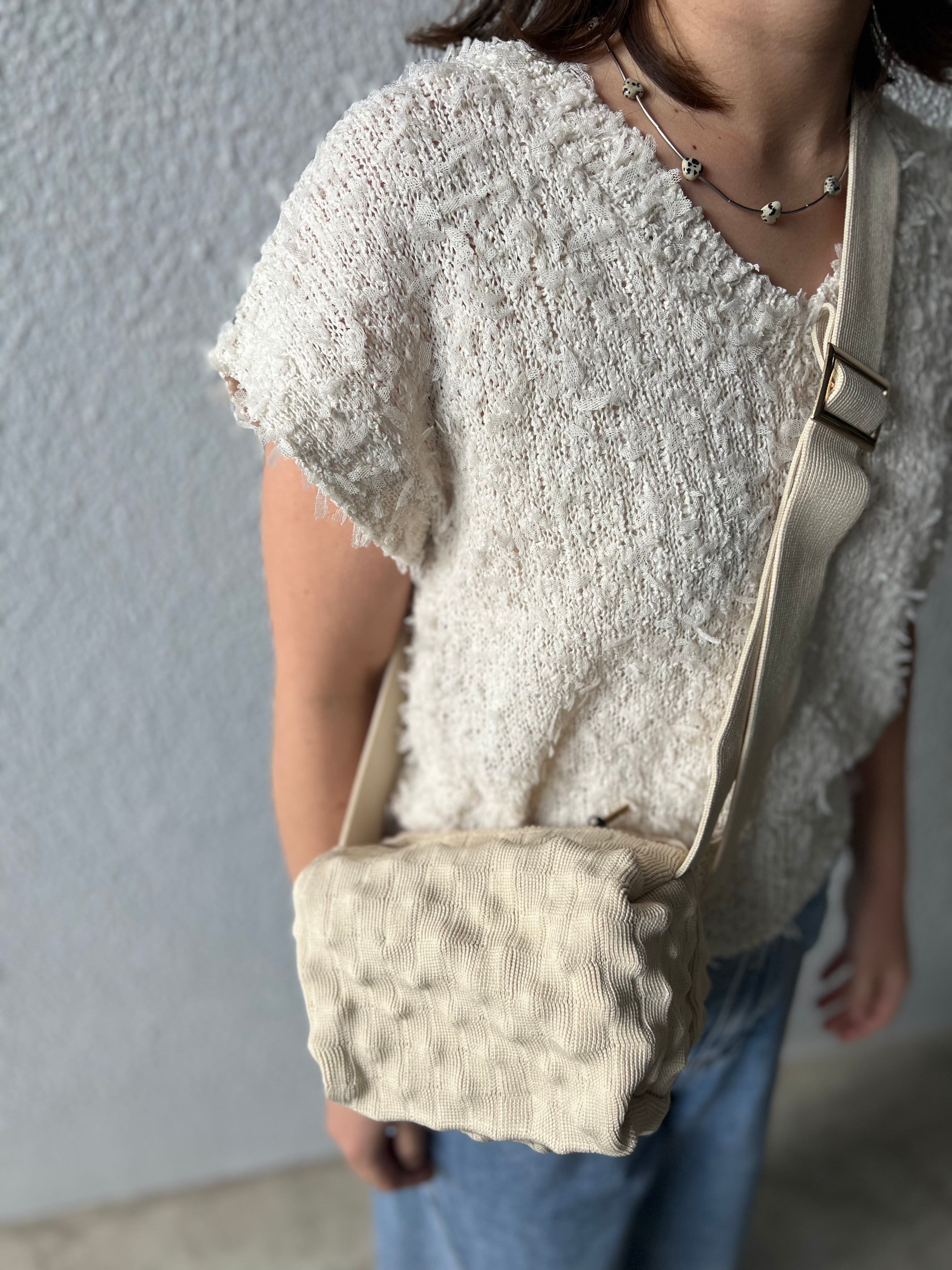 【SELECT】エンボススクエアミニショルダーbag　17-0673