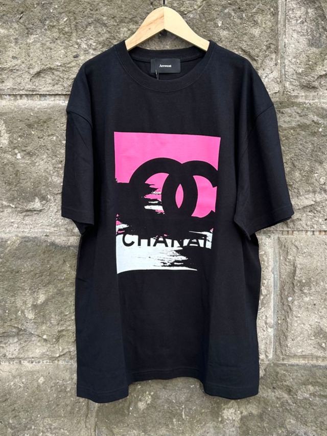 CLロゴペイントTee［Color:ブラック×ピンク］［SIZE:XL］