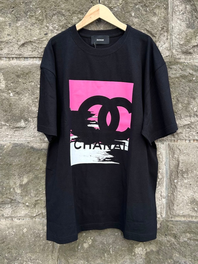 CLロゴペイントTee［Color:ブラック×ピンク］［SIZE:XL］