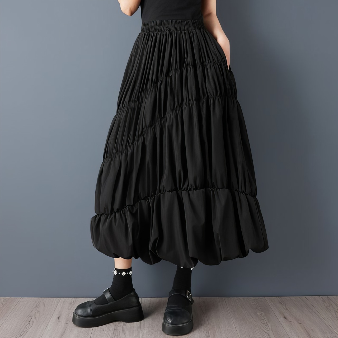 ギャザー バルーン トップス&スカート セレクト  00207