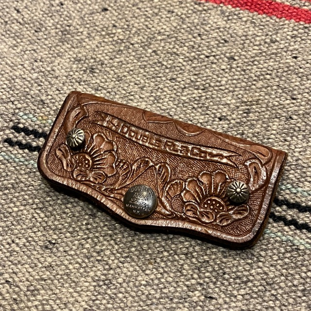 RRL CARVING LEATHER KEY CASE