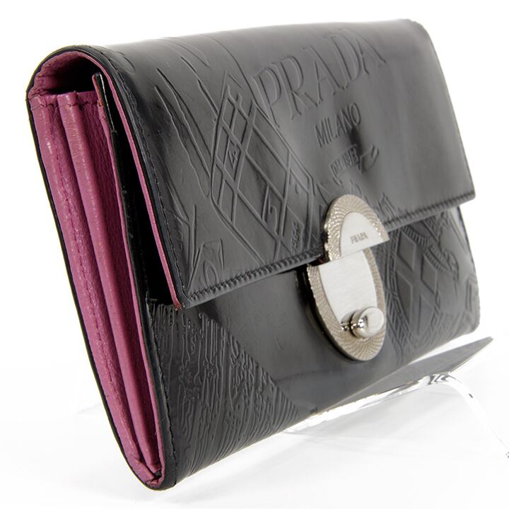 美品　PRADA プラダ　長財布　二つ折り 限界価格・送料無料・美品】PRADA・プラダ・長財布・二つ折り財布(人気