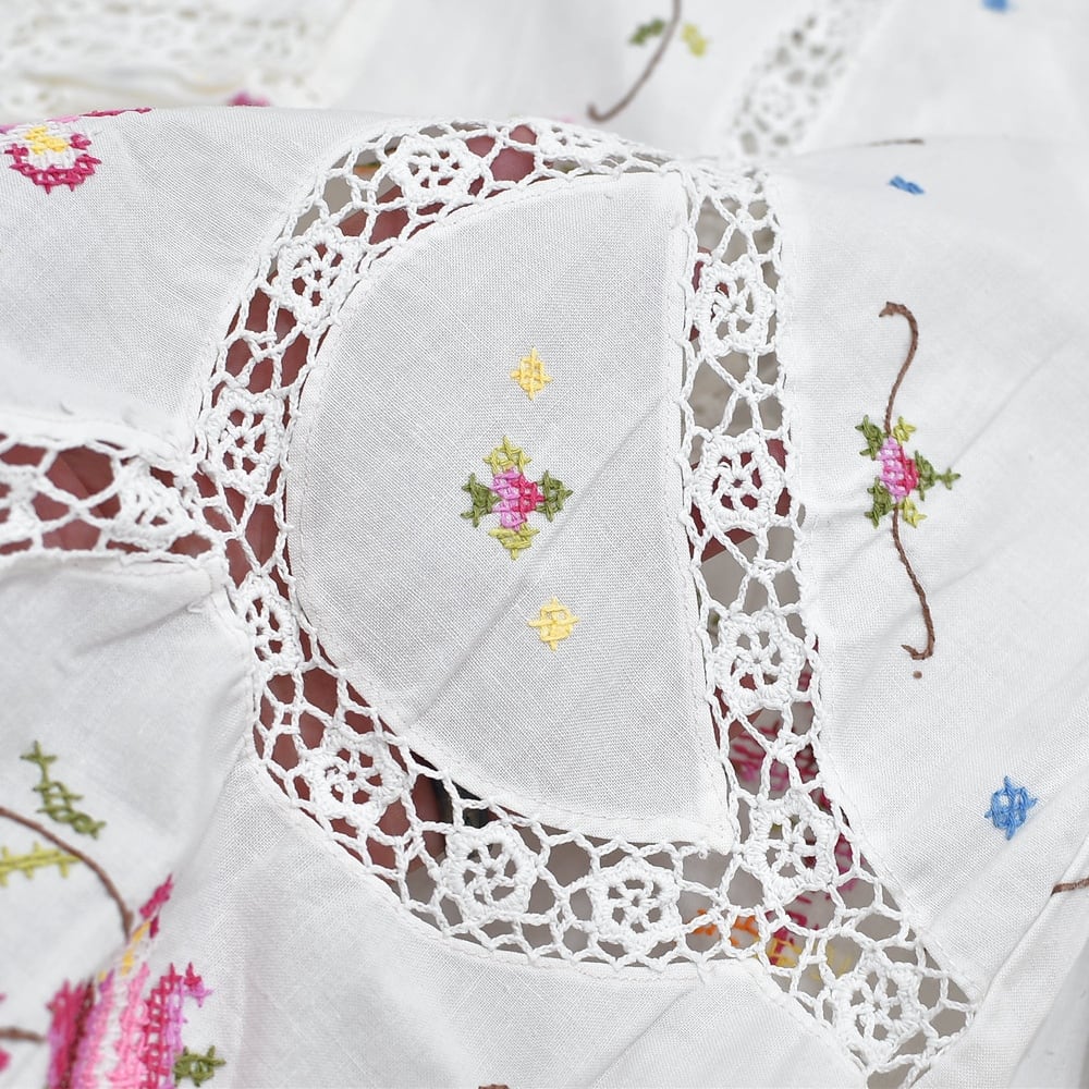 Remakeリメイク 再構築 フラワー & レース 刺繍 デザイン ルーズ