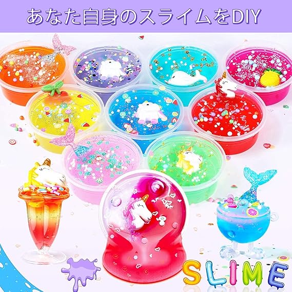 スライム キット 水晶粘土 DIY セット おもちゃ 手作りツール 金魚鉢