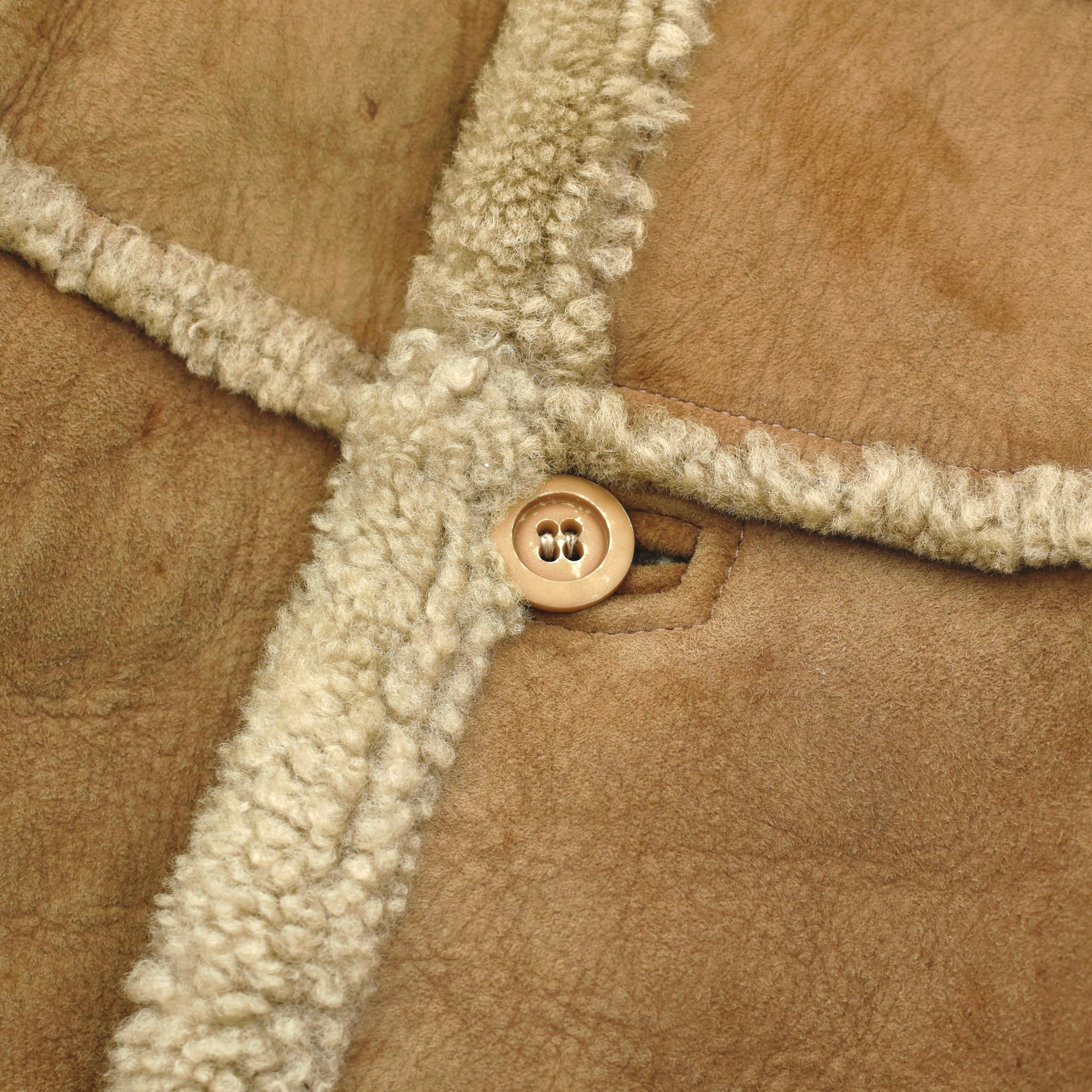 【美品】Martin Fierro リアルムートン肉厚 MARTIN FIERRO pure new wool mouton coat | 古着屋 grin days memory