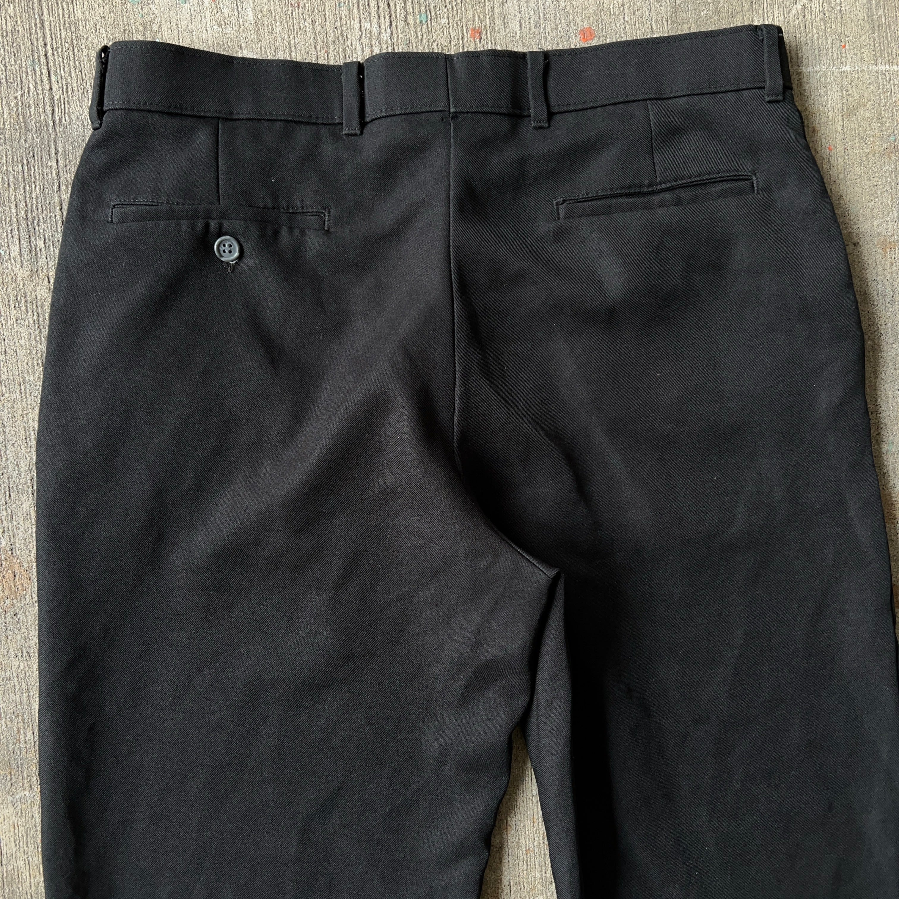 90s usa levi's ブラック action slacks スラックス総丈109 - スラックス