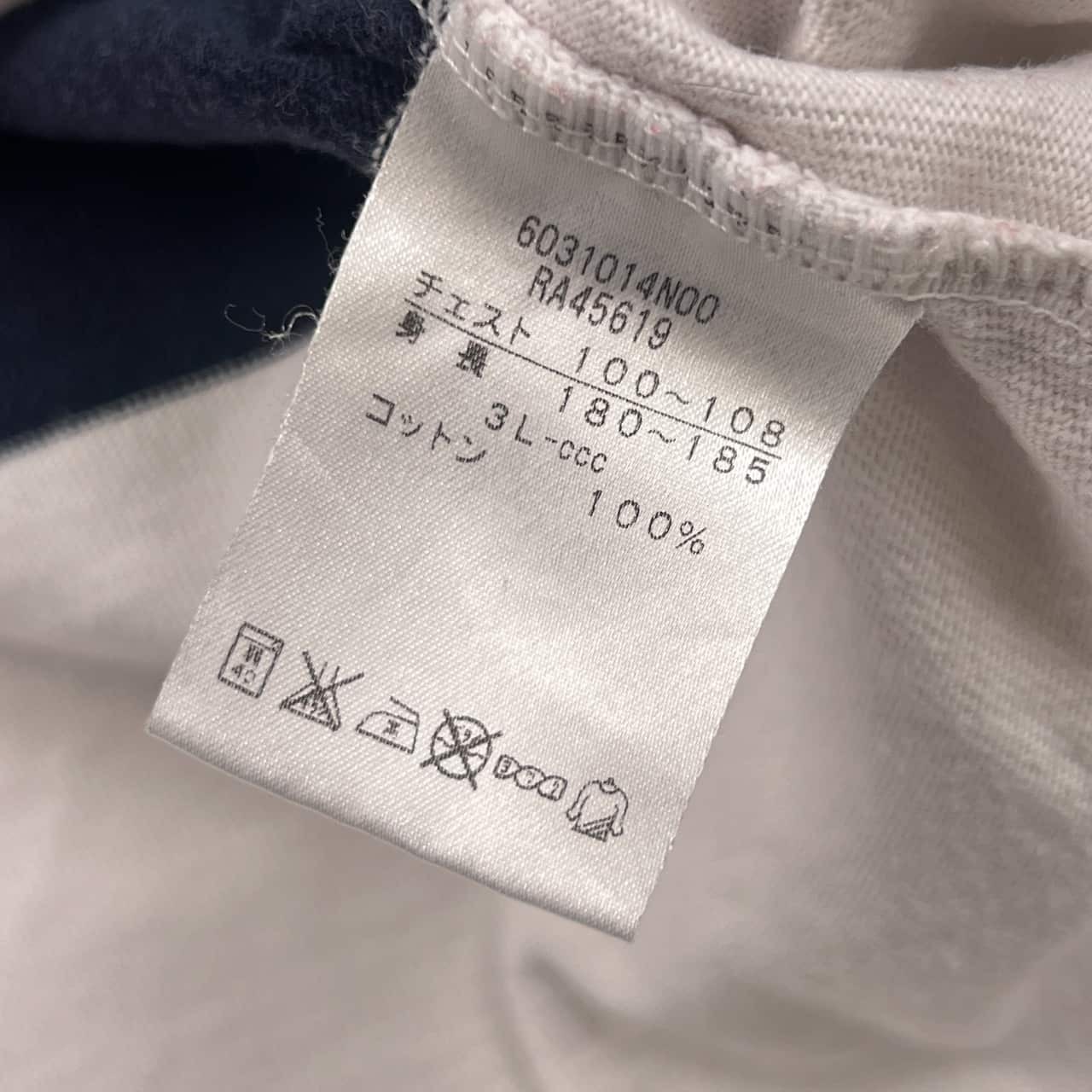 Canterbury カンタベリー ボーダー 長袖 ラガーシャツ ポロシャツ 3L/レッド×ネイビー メンズ