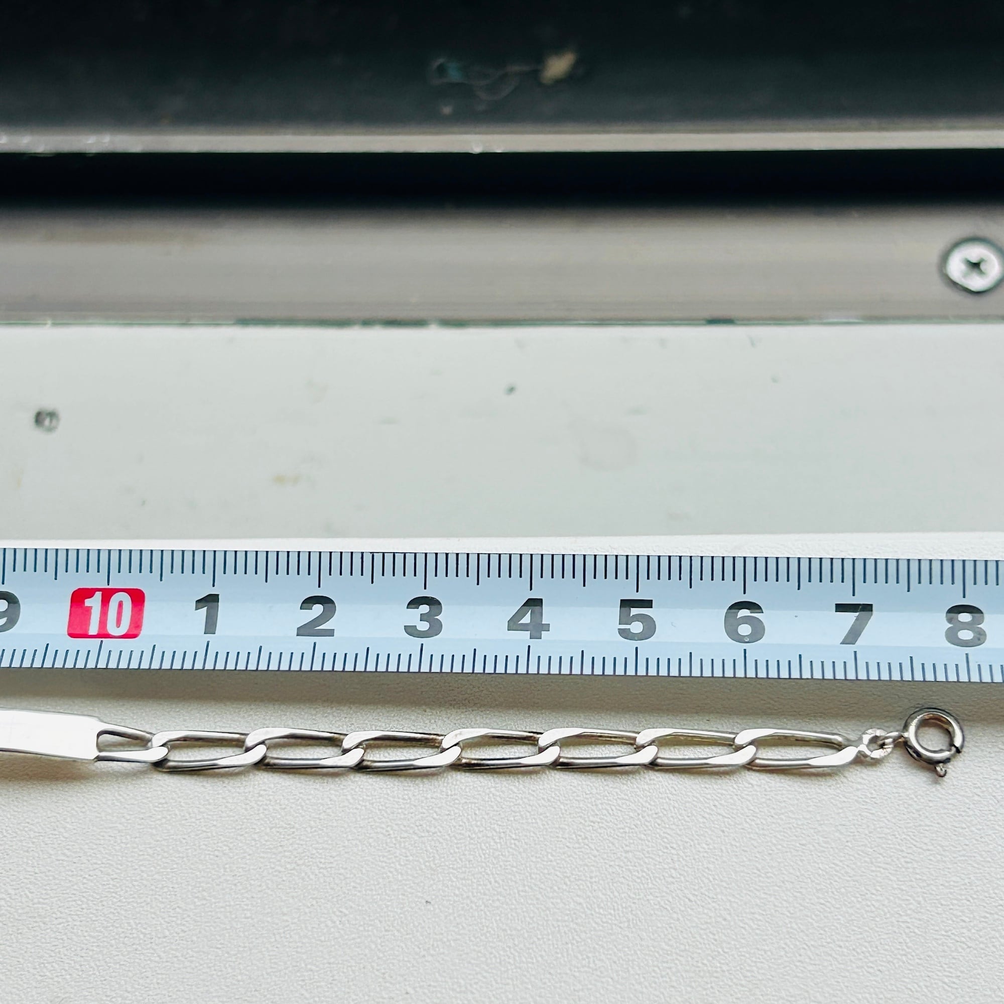 フランスシルバー800 OLD stock IDブレスレット（18cm / 4.9g） | Milo