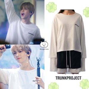 ★TXT スビン 着用!!【TRUNK PROJECT】88 Layered long sleeves T-Shirt_White