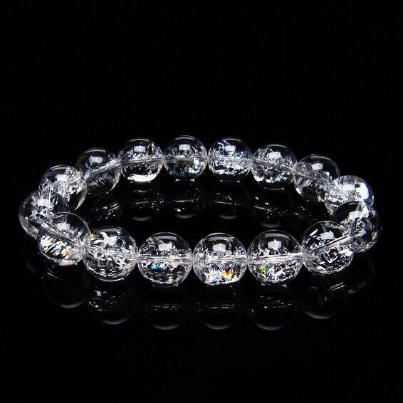 アイリスクォーツ ブレスレット 水晶 ブレス 14mm 一点物 メール便可 [M便 1/10] 111-20295