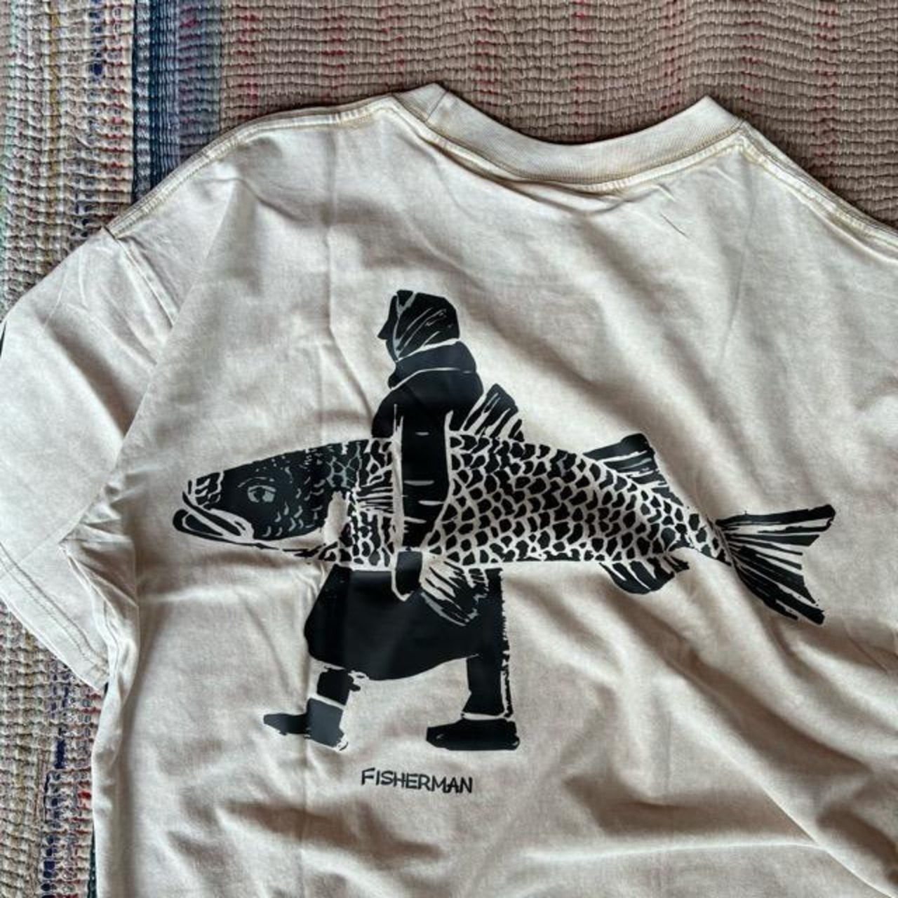 TOPANGA Lady's TOPANGA FIRECOUNTRY Pigment dyed T-shirt Fisherman Ivory　ピグメントダイ半袖Tシャツ　フィッシャーマン　アイボリー　全4サイズ　
