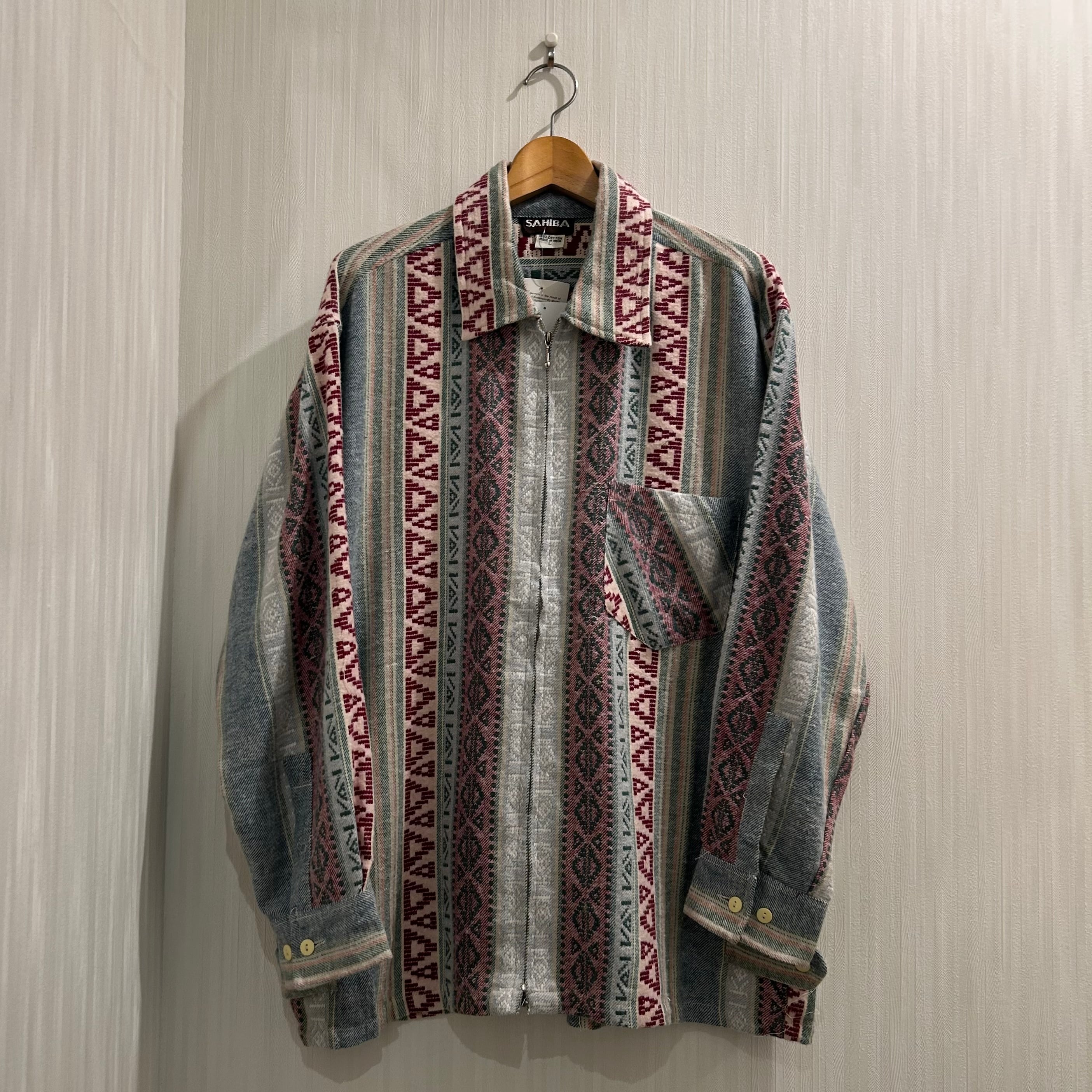 Dead Stock!! 1990s SAHIBA Zip Up Shirt
