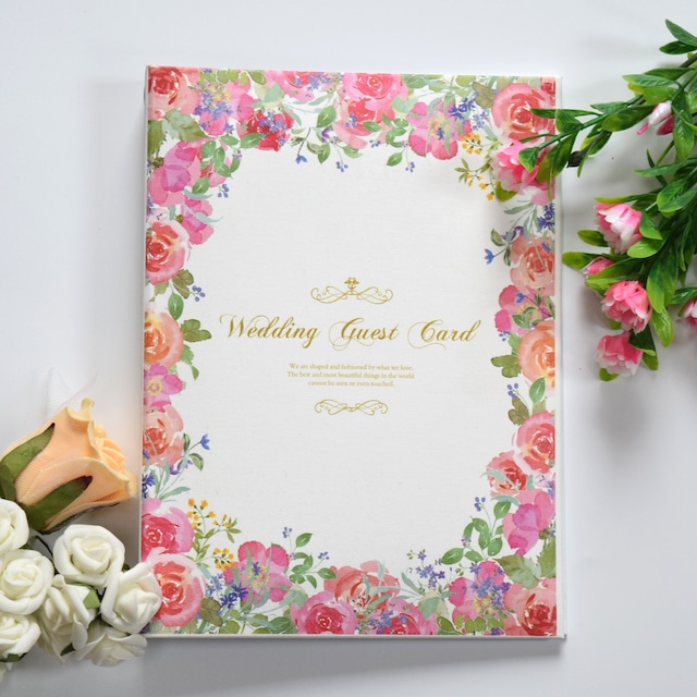 【Ti Amo】結婚式　ゲストブック カード式／ローズガーデン/芳名帳/ウェディング