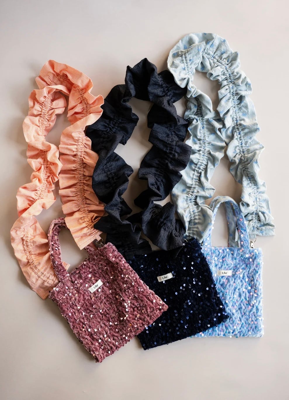 Uhr Velour Spangle Mini Shoulder Bag