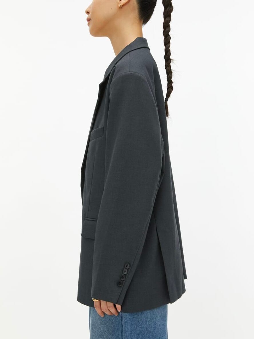 Studio Doe／ Breasted Wide Blazer【Gray】 | polne