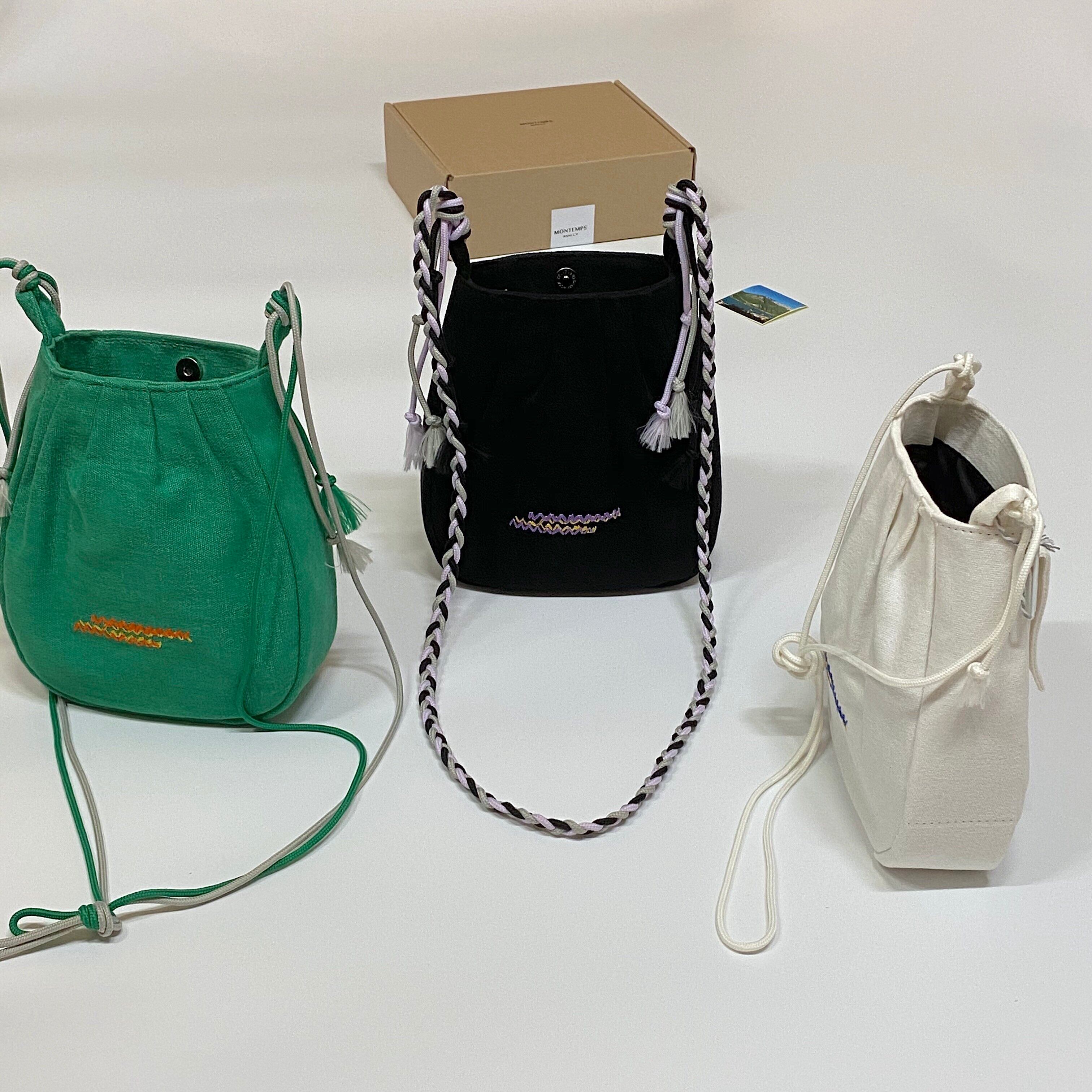 Montemps Signature Canvas Bag White Strap White 正規品 韓国 ブランド バッグ ショルダー バッグ Nb Bz Bonz 韓国ブランド 代行