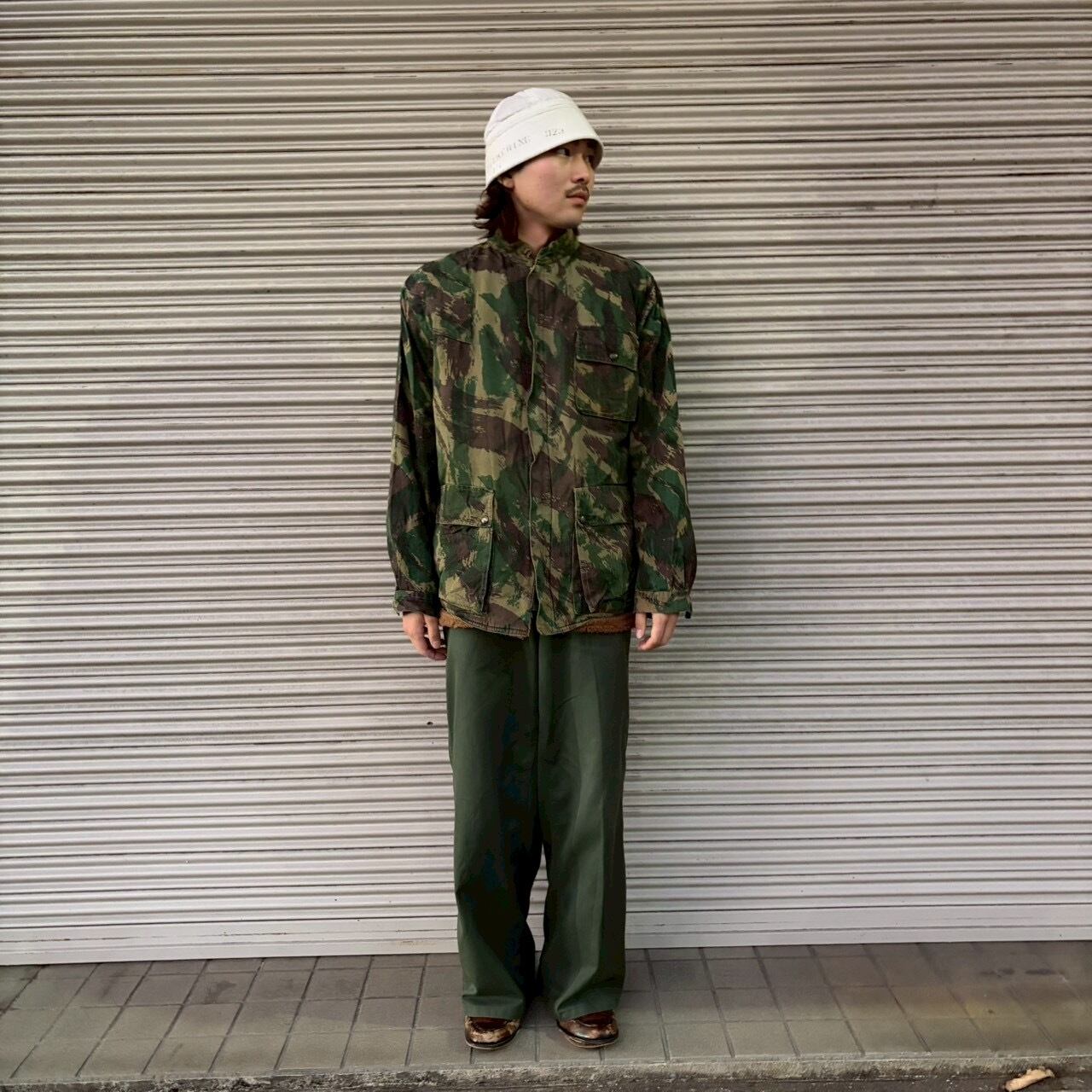 80s French フランス ユーロ ヴィンテージ リザードカモ ハンティング