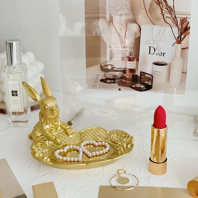 【即納】アクセサリースタンド ゴールド うさぎ 北欧雑貨