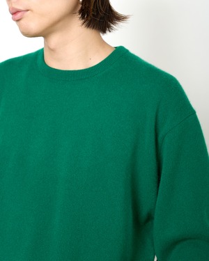 ssstein "PURE CASHMERE KNIT CREW NECK LS〔GREEN〕"