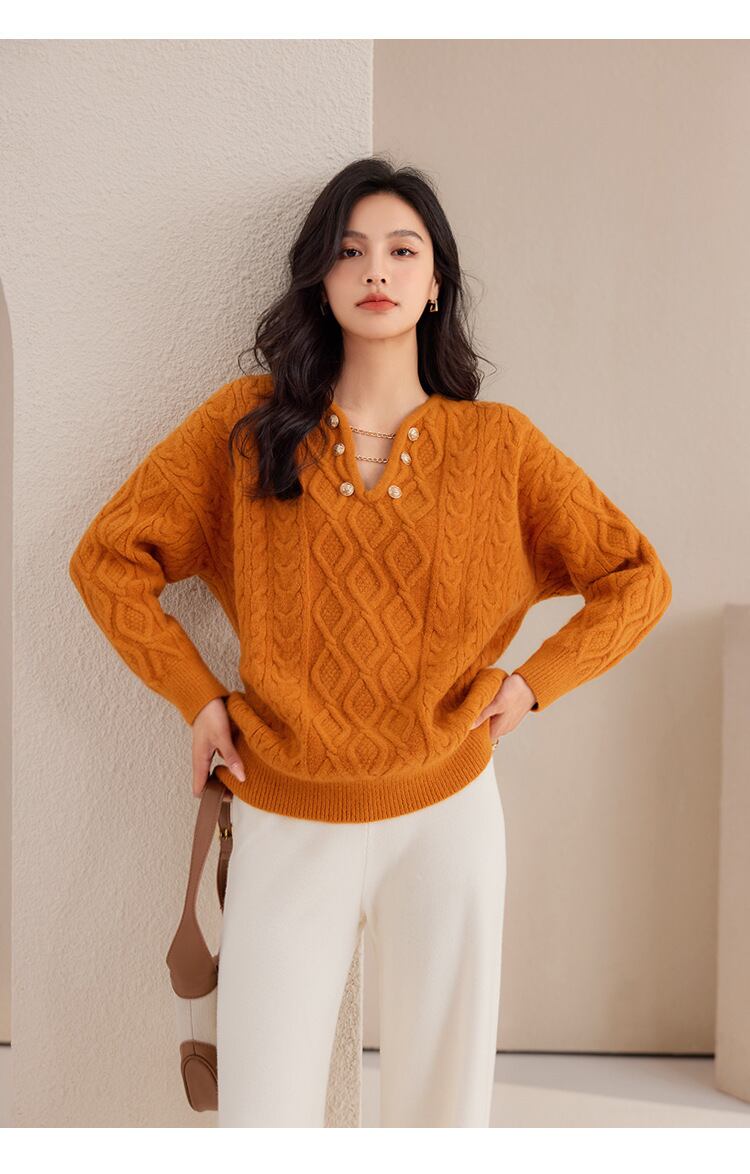 長袖アンサンブルニット トップス レディース 春 秋 冬 M L 長袖