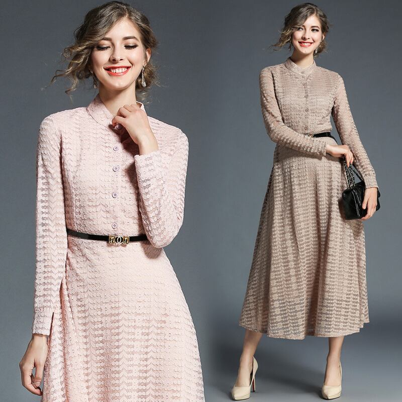 レースロングワンピース