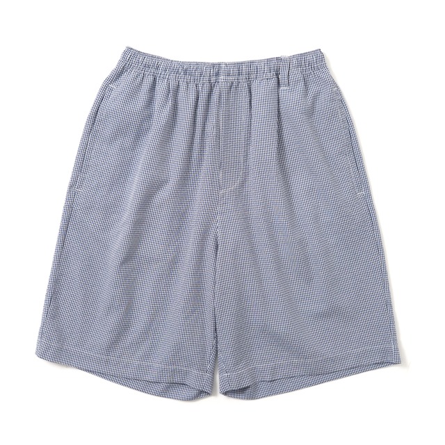 SEERSUCKER GINGHAM CHECK SHORTS BLUE