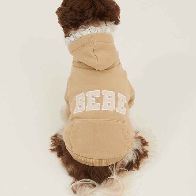 【予約】[thesallyslaw] Bebe frill hoodie (Beige)