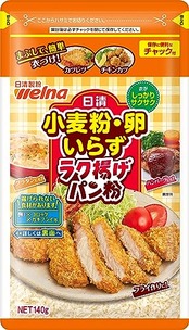 日清製粉ウェルナ 小麦粉・卵いらずラク揚げパン粉 チャック付 140g×5個