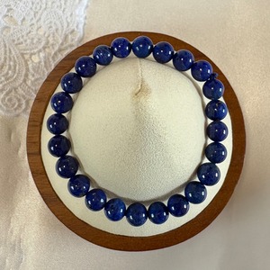 【一点もの】✨高品質 ラピスラズリ ブレスレット 7.5㎜珠⭐アフガニスタン産 天然石 無着色・無加工・無処理 内周14.5cm 幸運・お守り❤️