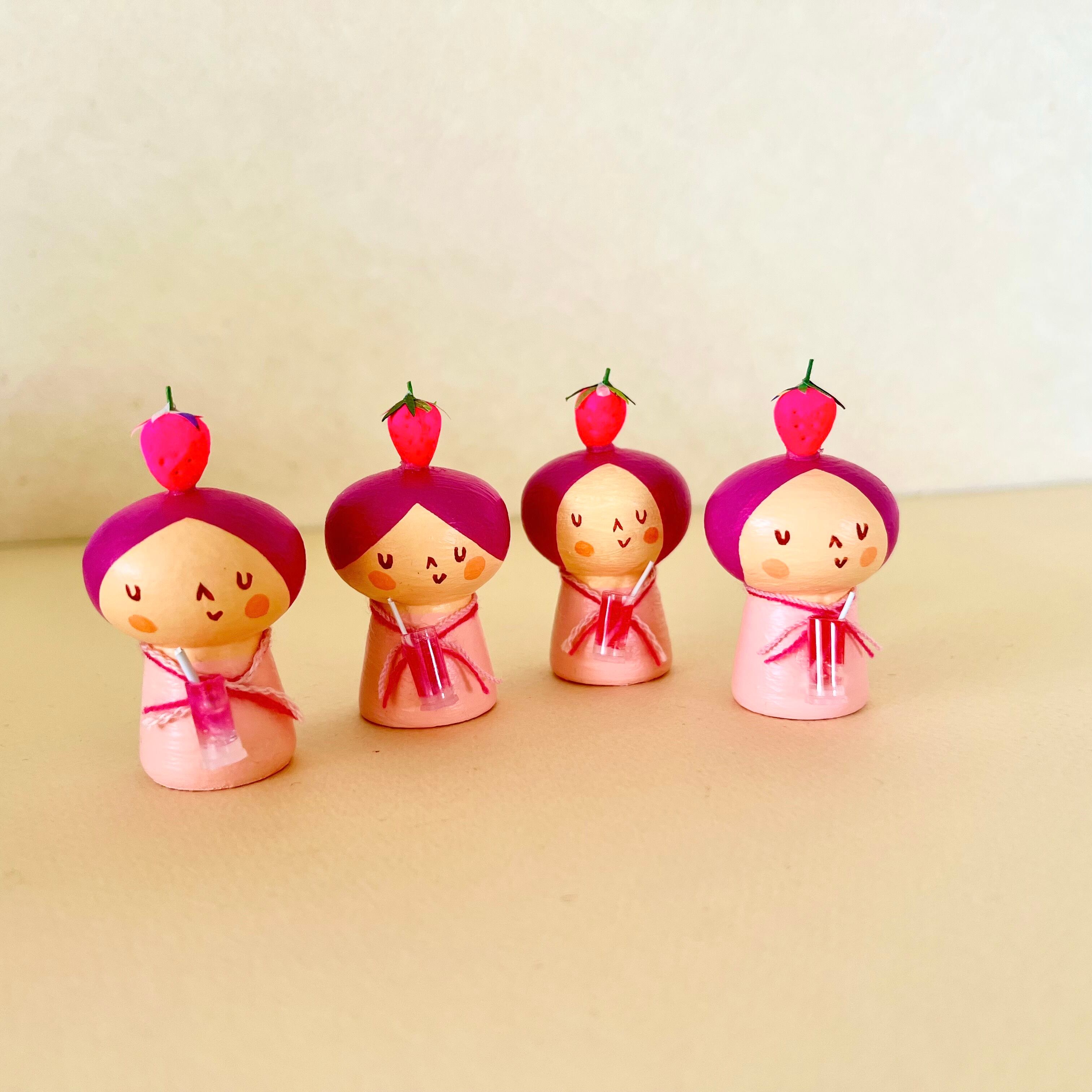 可愛いこけし　① リンゴちゃん 【 こけし 】 りんご プレゼント ギフト かわいい