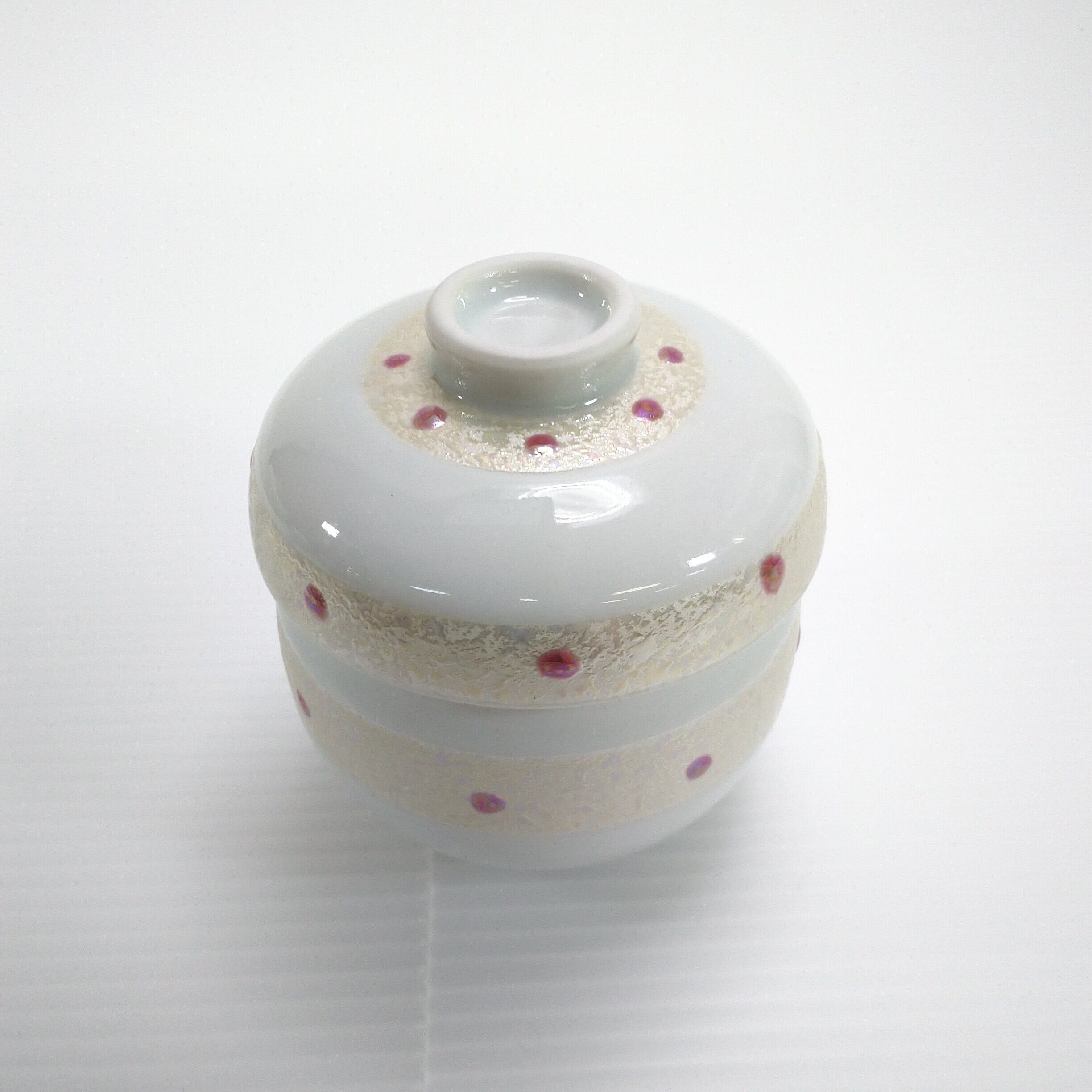 茶碗蒸し碗 赤ﾄﾞｯﾄ | しきさい(四季の器あさいオンラインショップ)