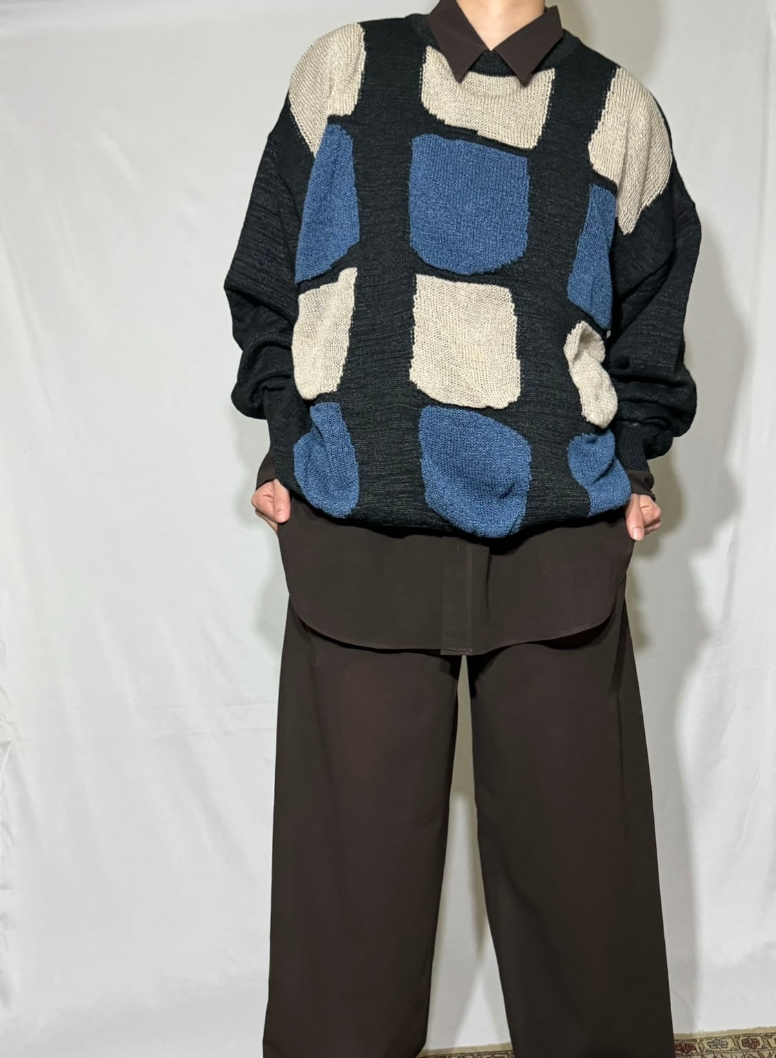 Cristaseya  [WASHI PAPER PATCHWORK SWEATER]