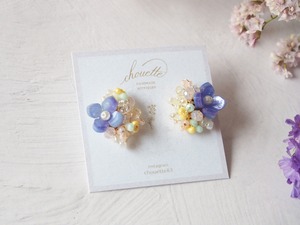 flowerピアス/イヤリングpurple)