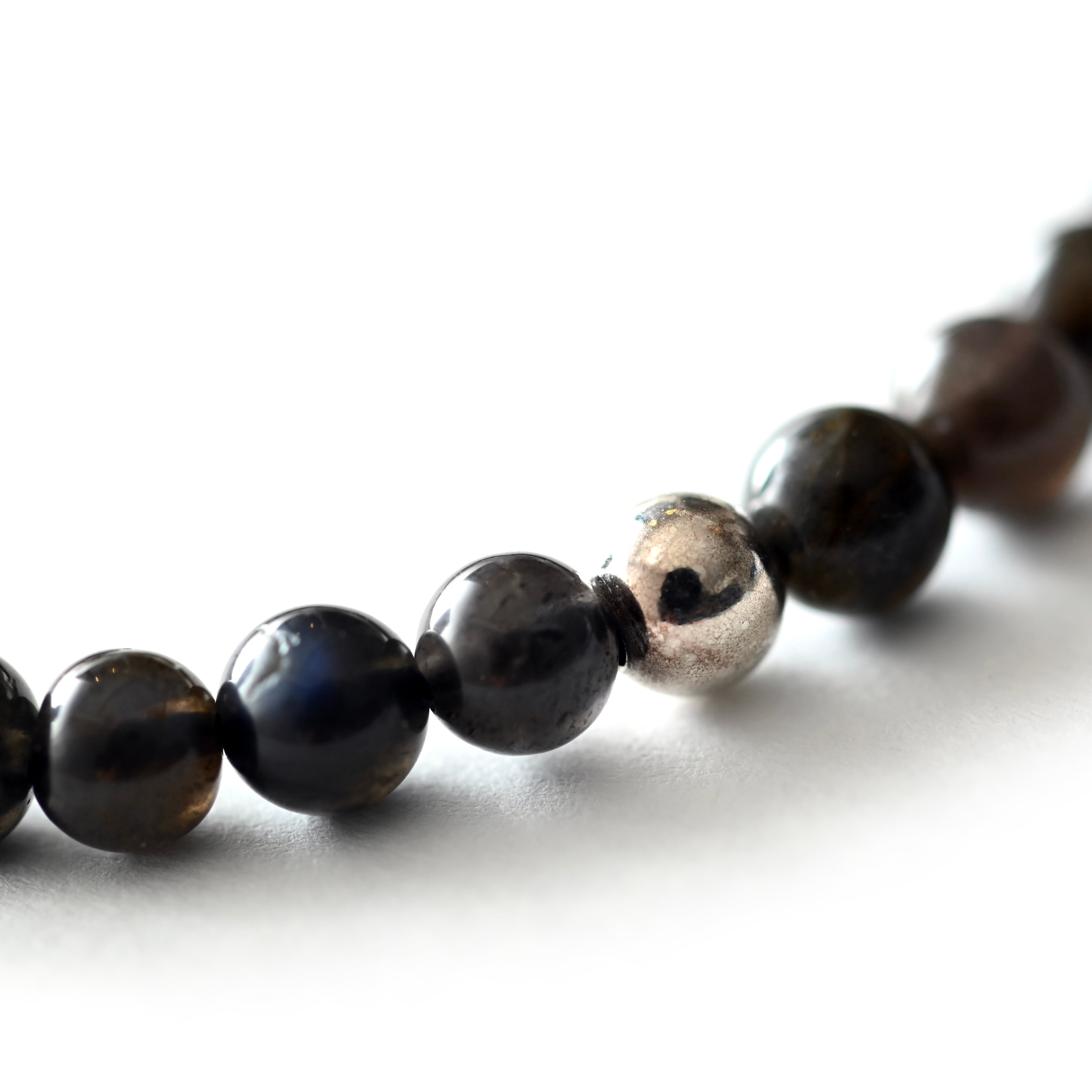Black moonstone bracelet #001 ブラックムーンストーンのブレスレット