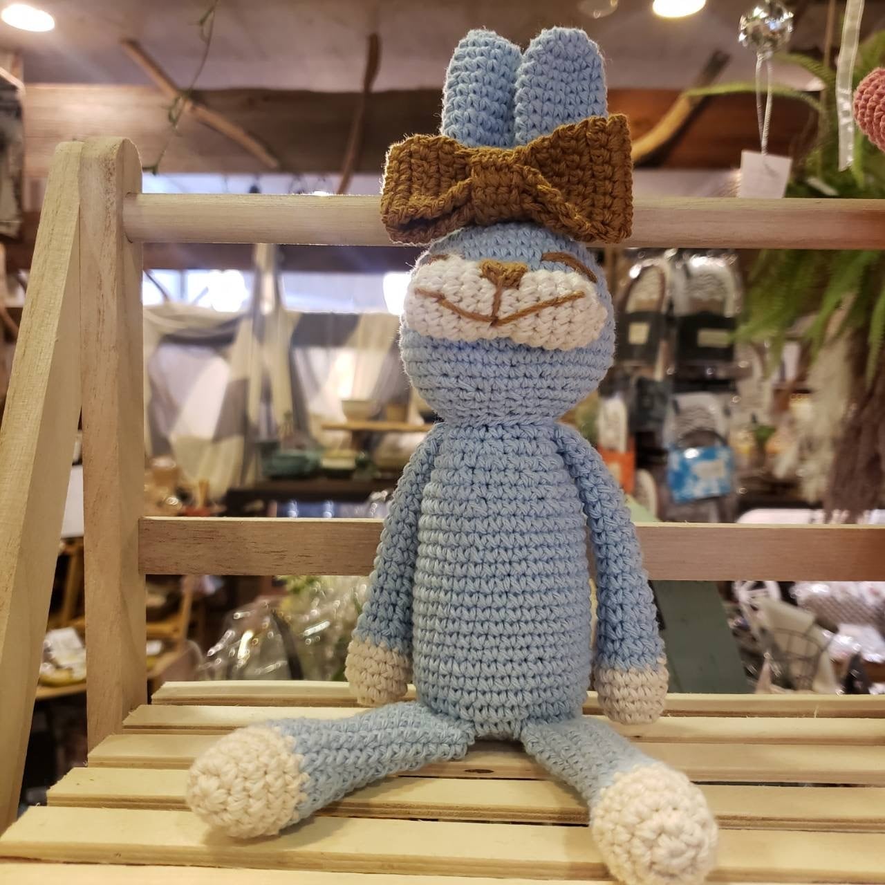 最終sale●作家ハンドメイド　世界を旅した　一点物　あみぐるみ　花冠うさぎ 最終sale○作家ハンドメイド 世界を旅した 一点物 あみぐるみ 花冠