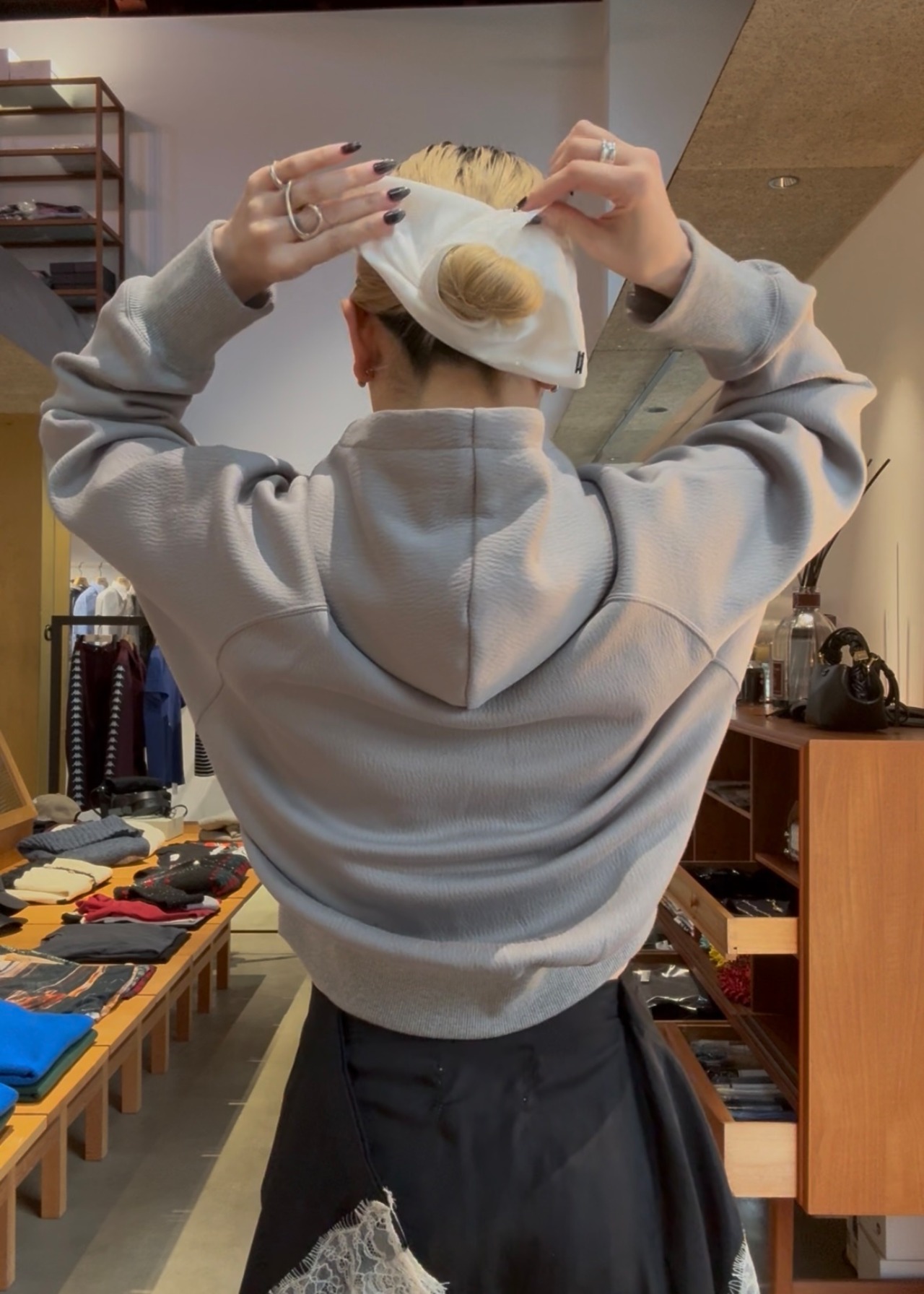 【26SS】Mame Kurogouchi マメ クロゴウチ /  Double Face Jersey Relaxed Hoodie / フーディー - 2