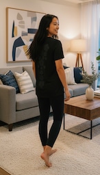 【女性用】リカバリーインナーシャツ 半袖 黒