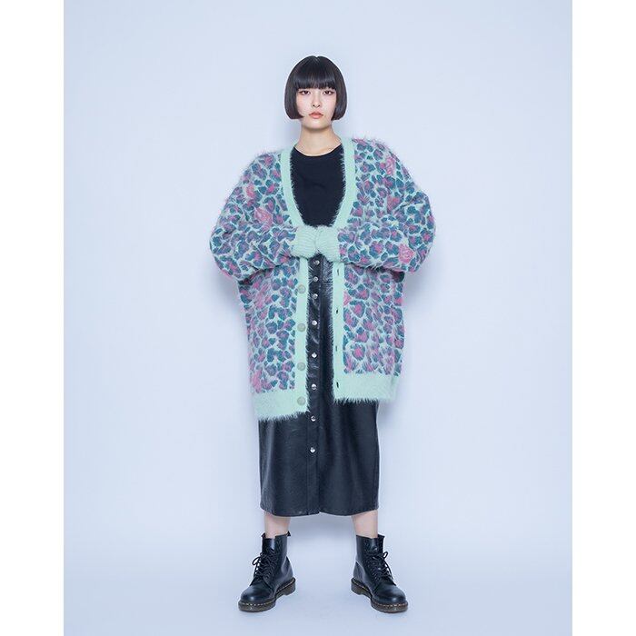 シャギーレオパードカーディガン / ＆ellecy【返品・交換・申込撤回  