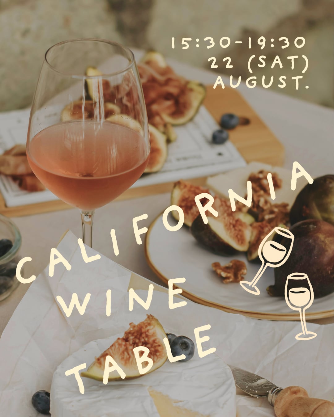8月22日（土）カリフォルニア・ワイン・テーブル　前売券