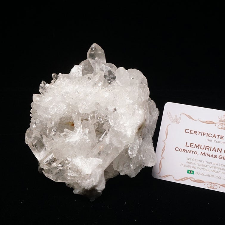 水晶 クラスター ブラジル ミナスジェライス州 コリント産 レムリアンシード 証明書付属 一点物 282-560