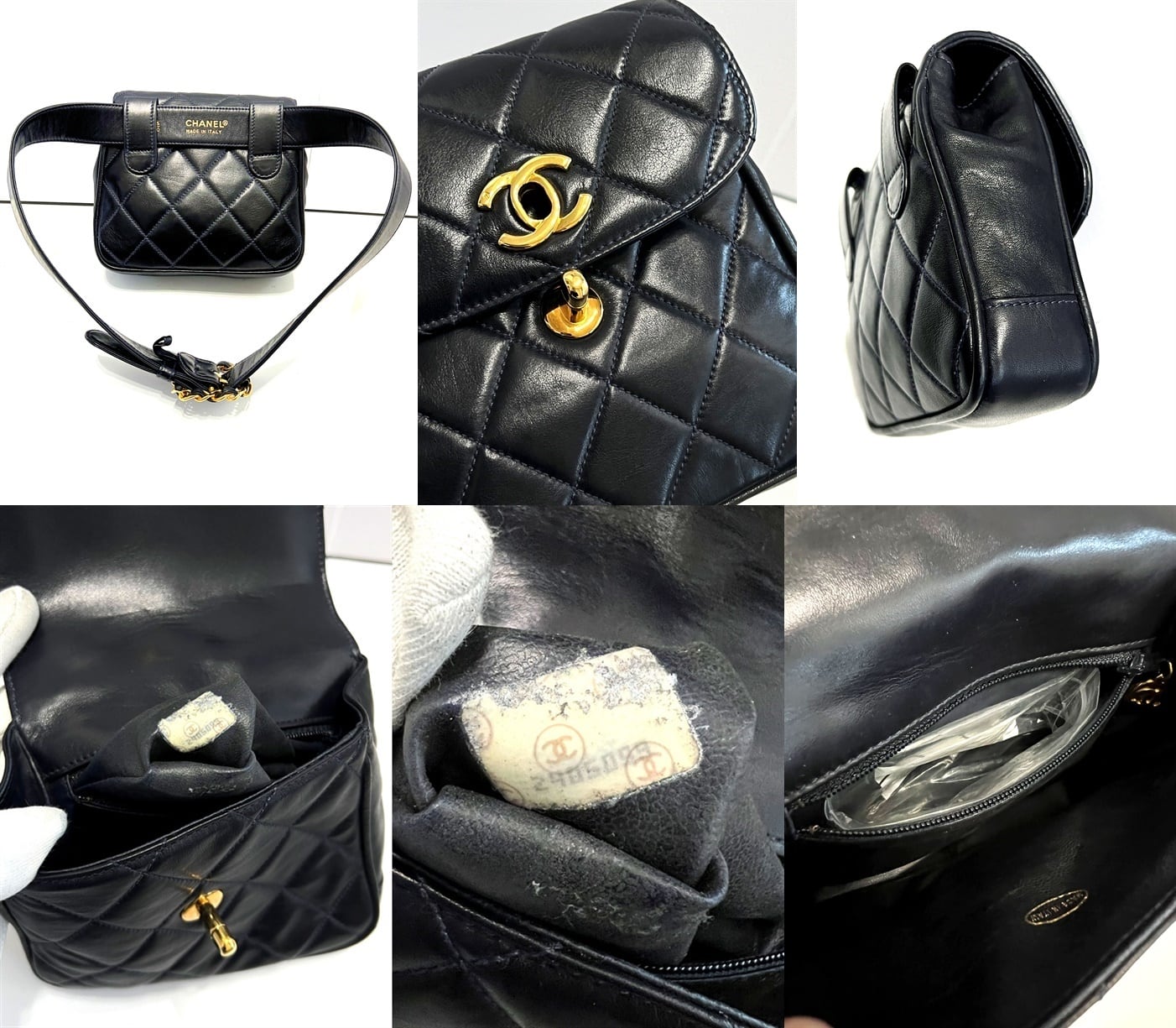CHANEL ヴィンテージ シャネル ミニ マトラッセ ウエストバッグ クロス