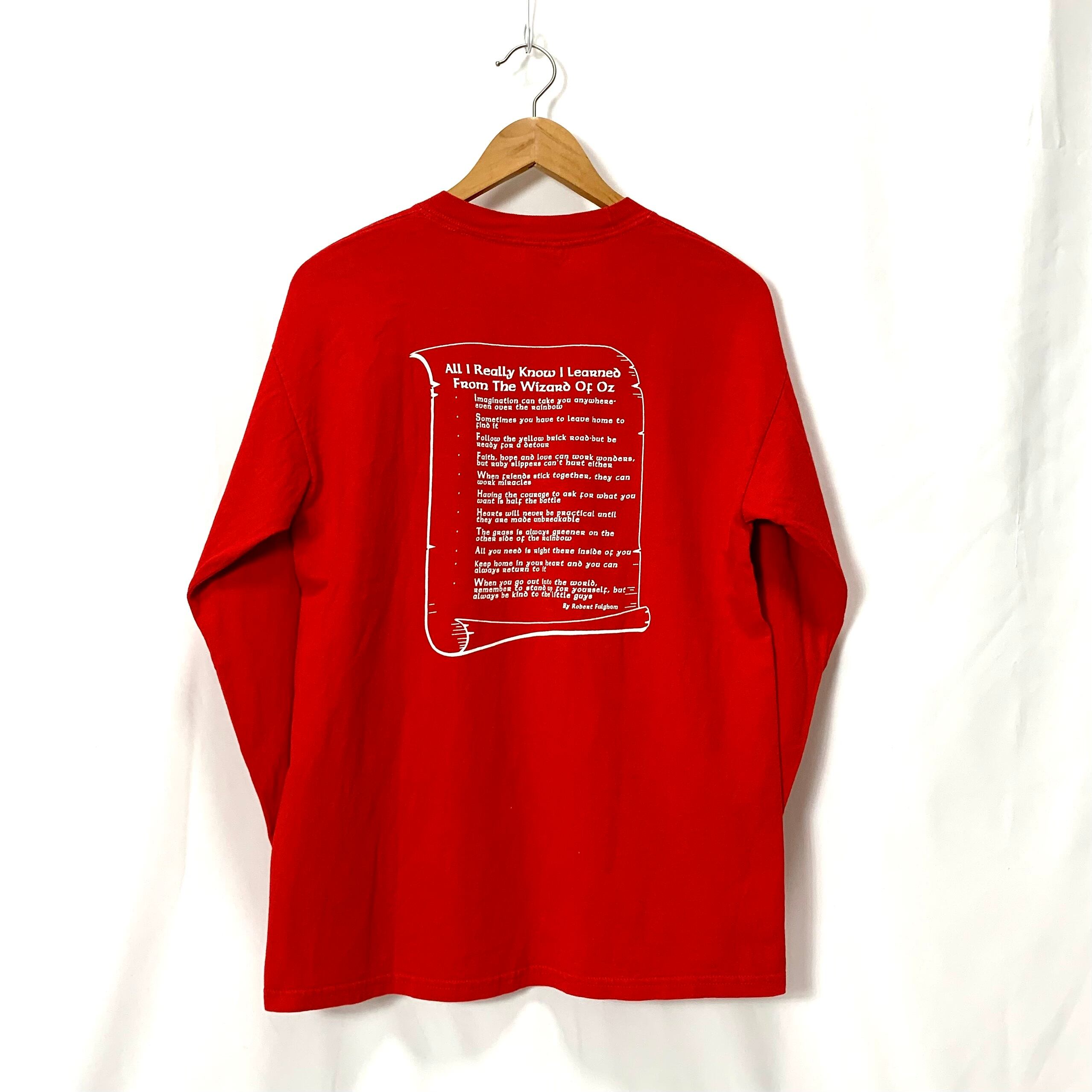 80s USA製 GET EVEN プリントＴシャツ XXL 赤レッド90s