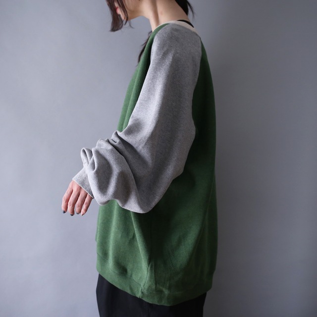 "ORVIS" good coloring raglan sleeve XXL over silhouette sweatshirt